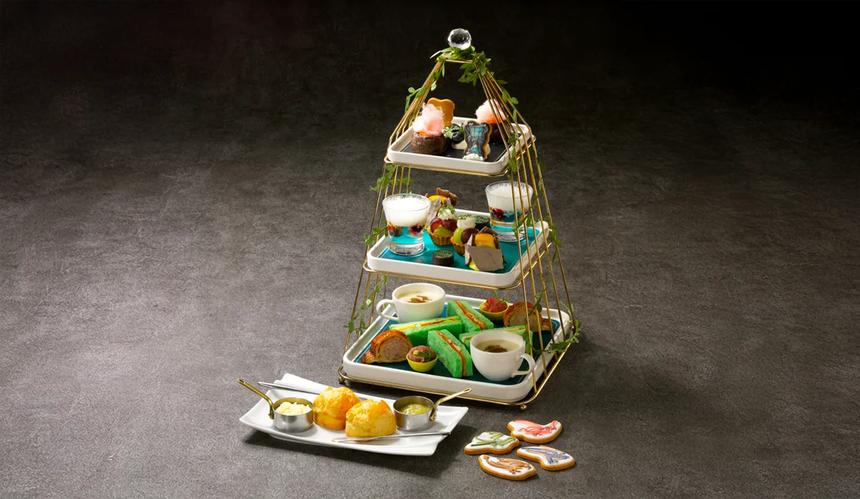 スタジオツアー東京 映画『ハリー・ポッター』の世界観を再現したレストラン バックロットカフェ「炎のゴブレット」期間限定アフタヌーンティーセット